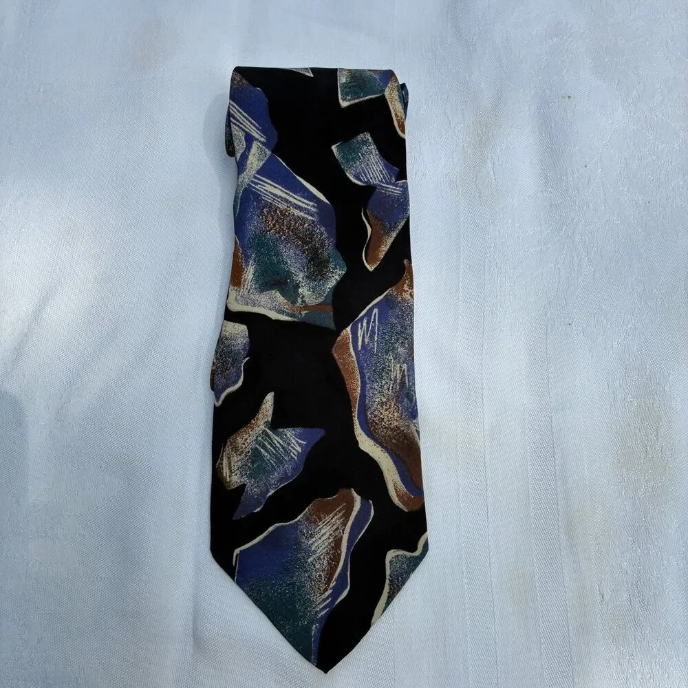 Geoffrey Beene Silk Tie Abstract Geometric Men Made In Italy 62